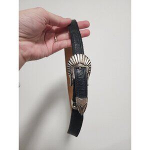 Nocona black pain waist belt 28"
